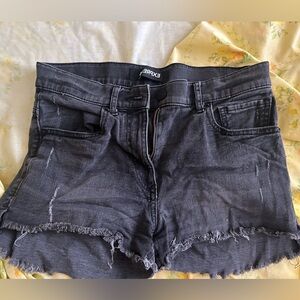 Black express jean shorts